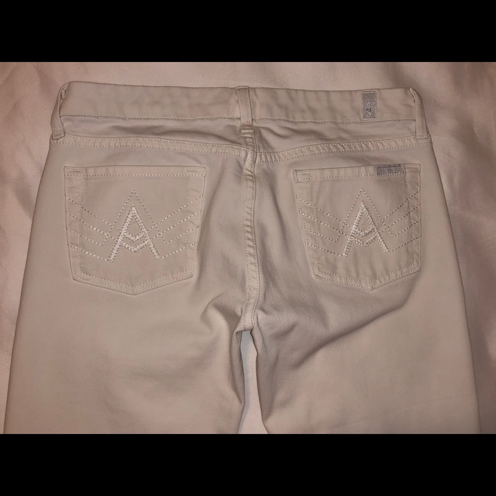 7 For all Mankind White A Pocket Jeans Sz 26 ๐ฆ - Picture 6 of 7
